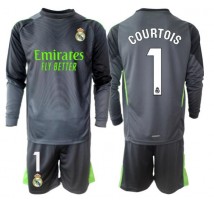 Real Madrid Thibaut Courtois #1 Bramkarskie Koszulka Trzecia dzieci 2025-26 Długi Rękaw (+ krótkie spodenki)